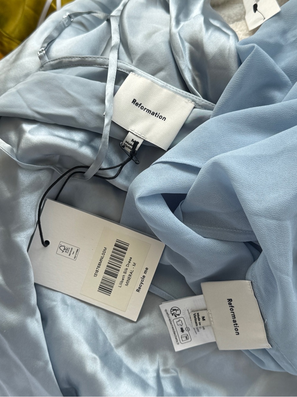 REFORMATION Lilibeth Silk Maxi Dress in Mineral - Picture 8 of 8